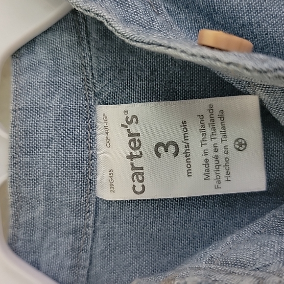 Carter's New 2 Piece Set Cotton Smock Top & Geometric Print Leggings 3 yrs - Picture 6 of 9